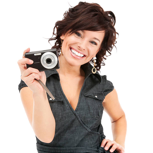 istock Attractive Young Woman Having Fun with Digital Camera 168412832