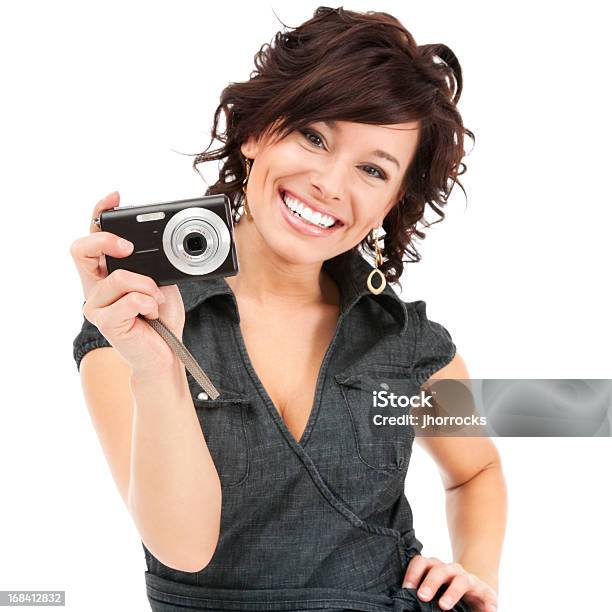 Attractive Young Woman Having Fun With Digital Camera Stock Photo - Download Image Now