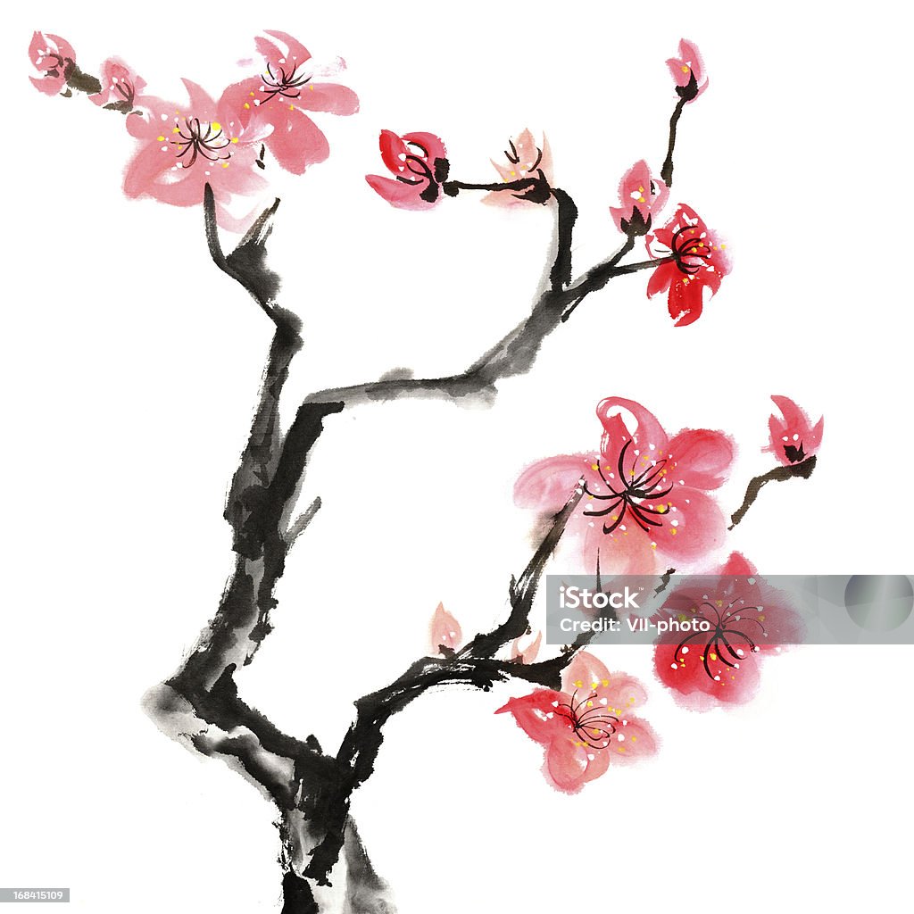 Fleur de prunier - Illustration de Culture chinoise libre de droits