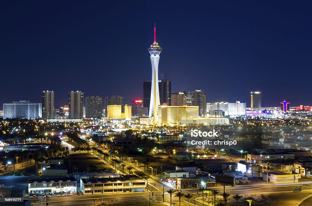 Luftbild von Las Vegas in der Dämmerung - Lizenzfrei Las Vegas Stock-Foto