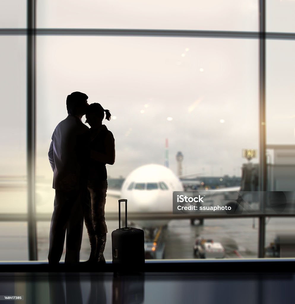 Amantes - Royalty-free Aeroporto Foto de stock