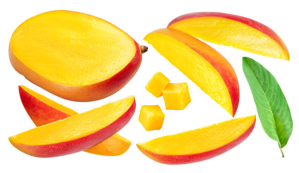 istock Set of different mango slices on white background. File contains clipping paths. 1684198878