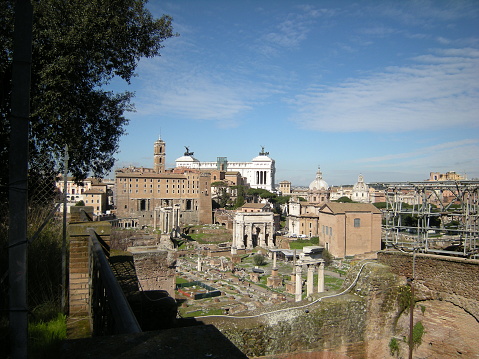 Panoramic view of Rome, Italy. Rome is the capital and largest city of Italy.