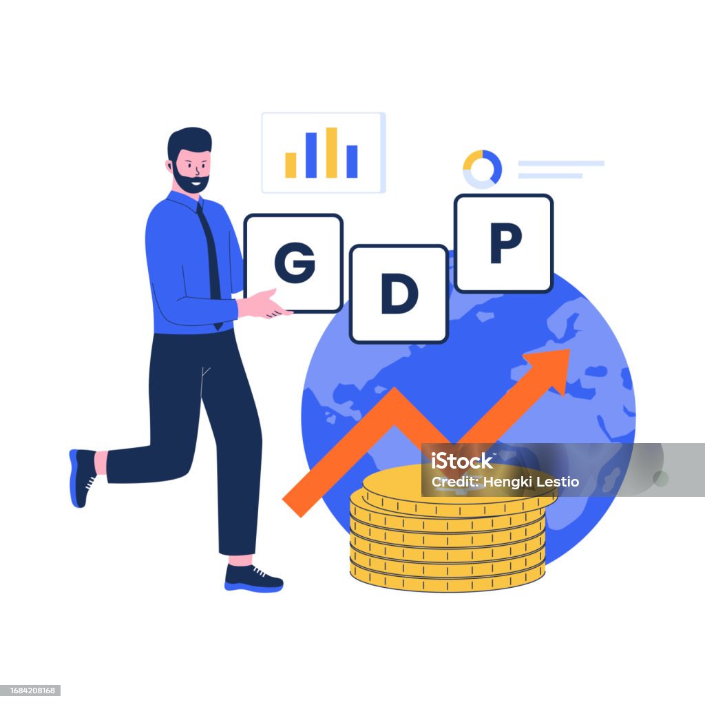 Gdp Vector Background Vector Of Gdp Illustration Stock Illustration - Download Image Now ...
