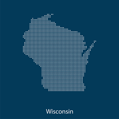 Wisconsin Green Background Wisconsin Map Stock Illustration - Download Image Now - Abstract ...