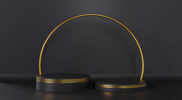 istock Luxury Podium Product Display with Black Background 1684230704
