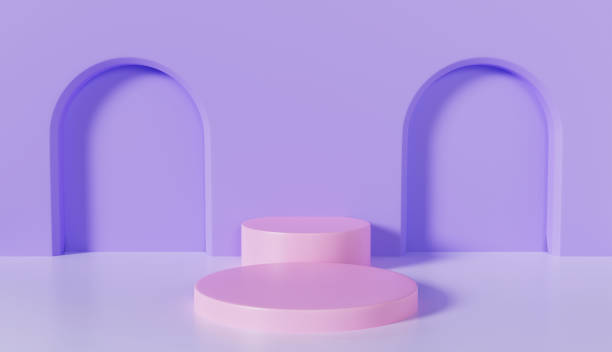 istock Podium Product Showcase with Purple Background 1684232350