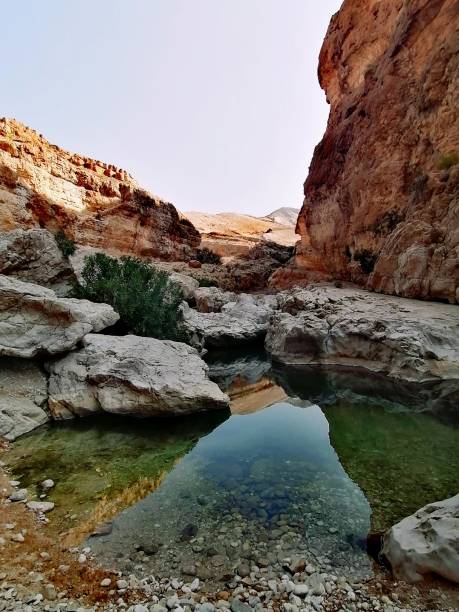 Wadi Bani Khalid stock photo