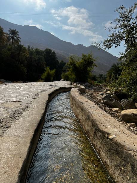 Wadi Bani Khalid stock photo