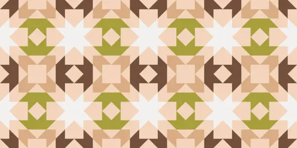 Vector illustration of Neutral abstract geometric seamless pattern