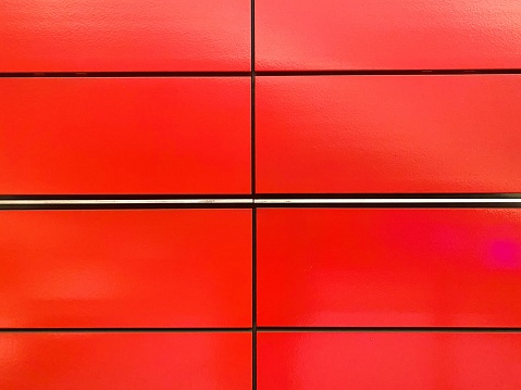 Red wall decor, Scandinavian design