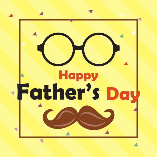 Vector illustration of happy fathers day vector flat illustration