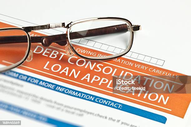 Dívida De Consolidação Empréstimo Aplicação - Fotografias de stock e mais imagens de Consolidação de dívida - Consolidação de dívida, Empréstimo, Negócios