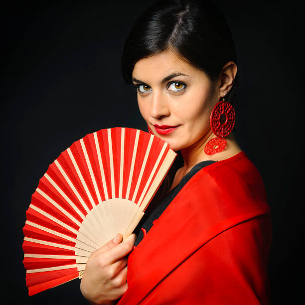 Spanish flamenco portrait stock photo