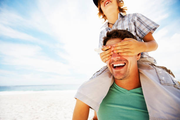 istock Father and son enjoying at the beach 168446905