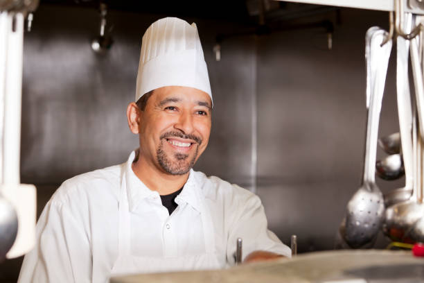 istock Portrait of a smiling chef inside the restaurant kitchen 168447898