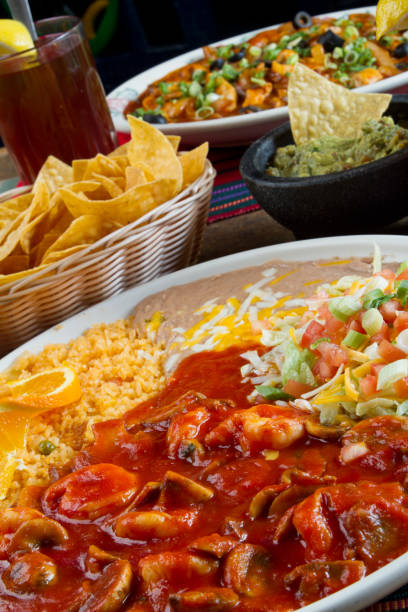 istock Mexican Food, Shrimp and Mushrooms 168447968