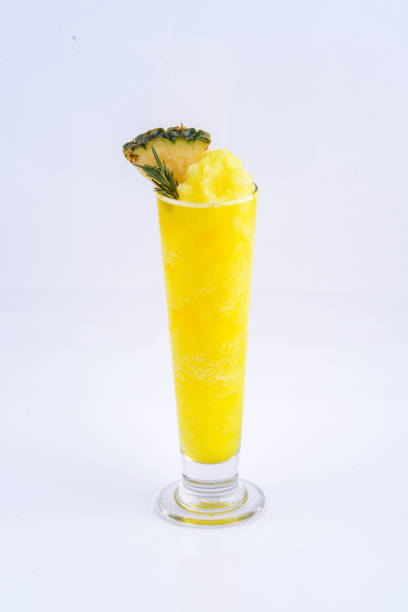 istock A pineapple smoothie. Beverage for summer on the white background. 1684500625