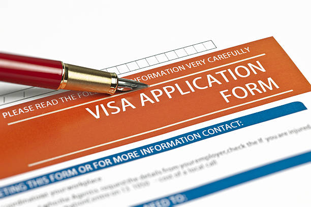 formulaire de demande de visa - visa form photos et images de collection