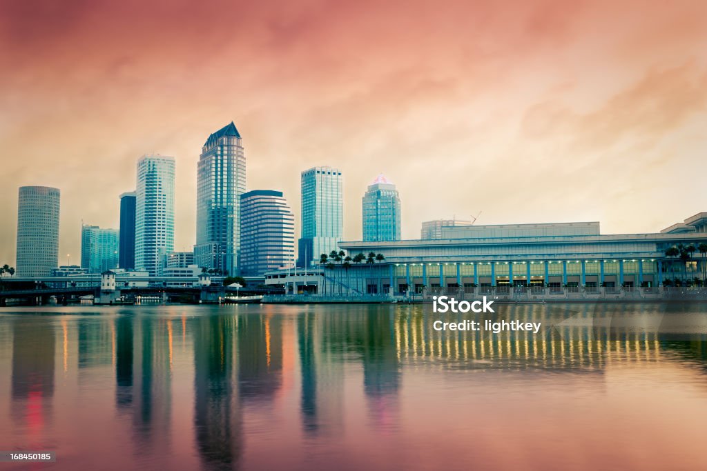 Tampa skyline w Akwarela - Zbiór zdjęć royalty-free (Tampa)