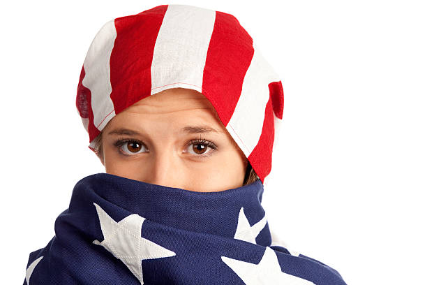 istock Wrapped up in American Flag 168450269