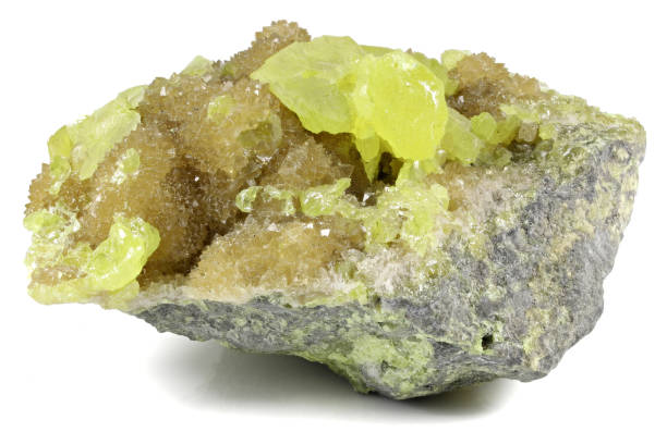 istock native sulfur on barite from Tarnobrzeg, Poland 1684516713