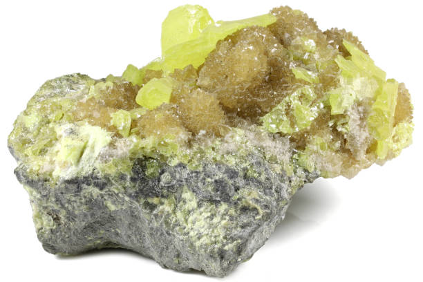 istock native sulfur on barite from Tarnobrzeg, Poland 1684516714