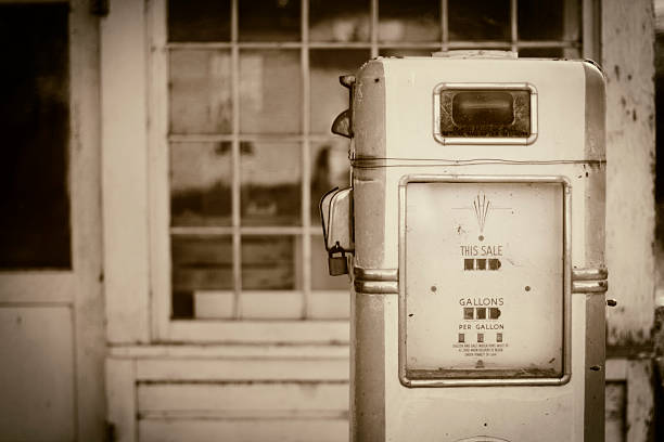 Vintage Fuel Pump stock photo