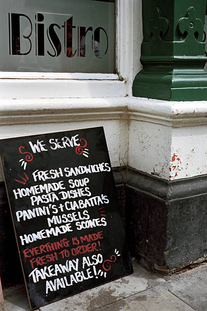 istock Bistro Menu - English, roadside 168455286