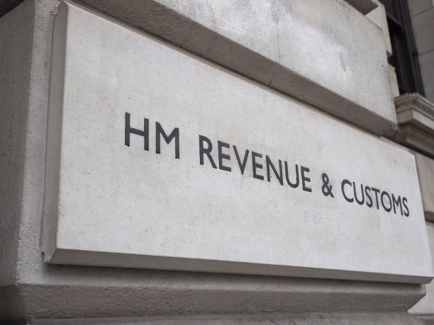 HM Revenue and Customs in London HMRC His Majesty Revenue and Customs sign in London, UK hm government stock pictures, royalty-free photos & images