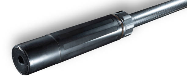 istock Shadow behind a rifle barrel wearing a suppressor 1684584349