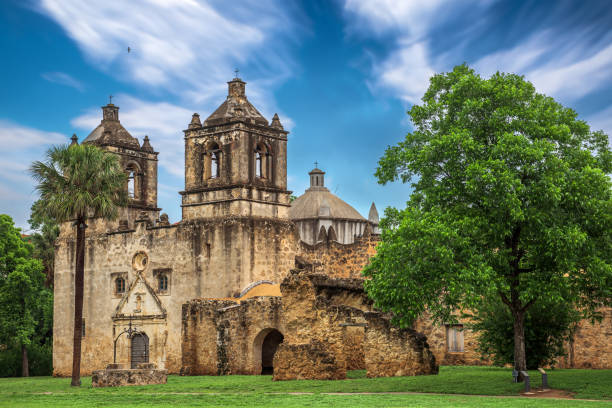 San Antonio, Texas, USA at Mission Concepcion in the afternoon.