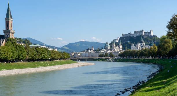 istock Salzburg and fortress from River 1684700742