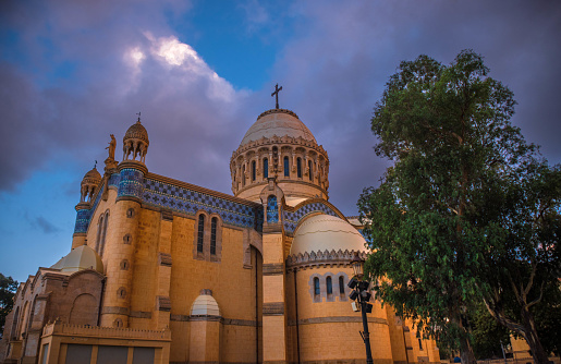 The Basilica of Our Lady of Africa, or Notre Dame d’Afrique, was eventually built, and is situated on a height overlooking the Bay of Algiers.