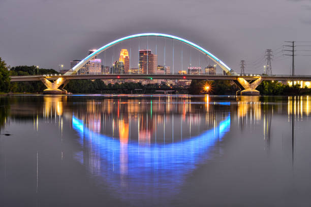 istock Lowry Avenue Bridge Lit at dusk in Minneapolis Minnesota 1684713200