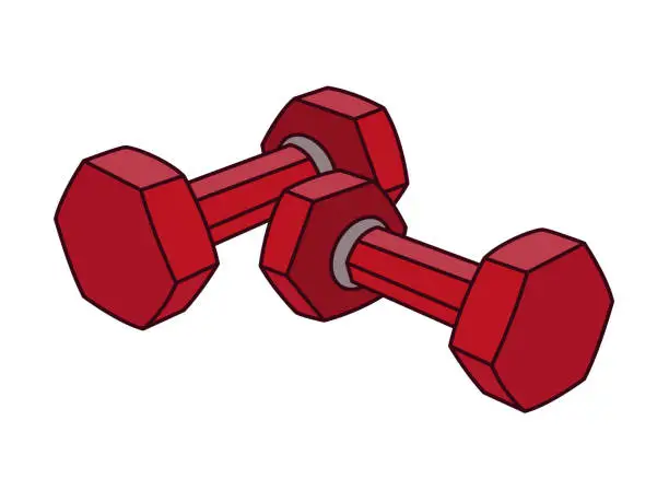 Vector illustration of dumbbells