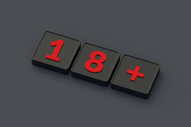 istock Prohibited content. Age limit. Warnings minors. Closed access. For adults only. Illegal movie. Eighteen plus concept. Parental control. Inscription 18+ on buttons. 3d render 1684720076