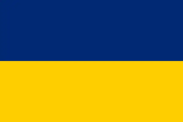 Vector illustration of Blue-Yellow. Flag of Lower Austria