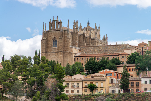View of San Juan de los Reyes monastery at Toledo city, Spain.