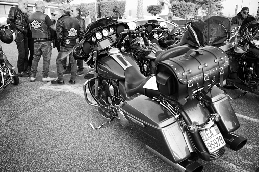 Cecina, Livorno, Tuscany, Italy - May/24/2019: Harley-Davidson sports event in Tuscany, Italy.