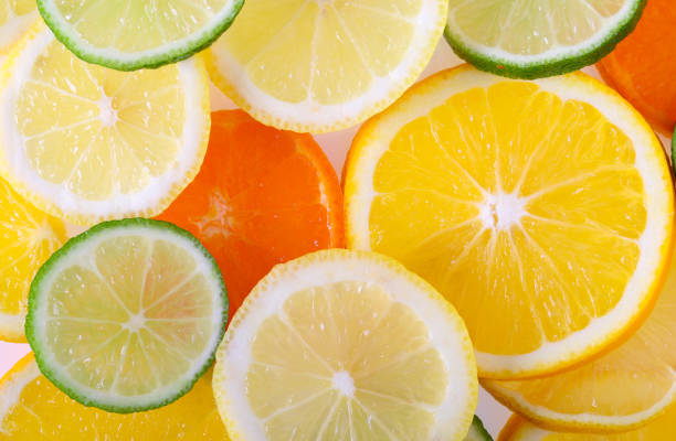 istock Sliced rounds of mix citrus fruit 1684796375