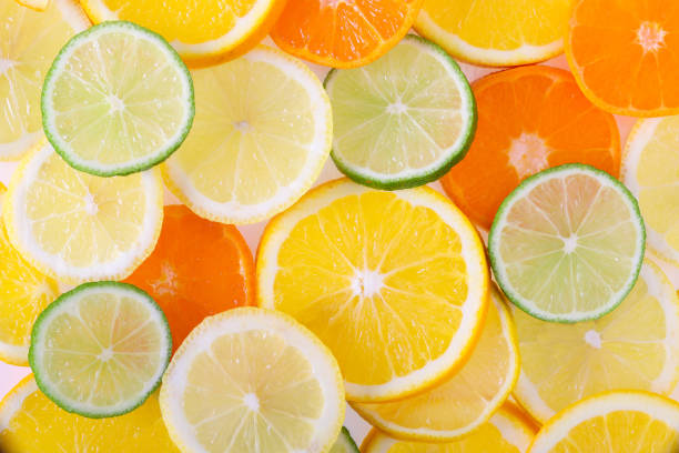 istock Sliced rounds of mix citrus fruit 1684796586