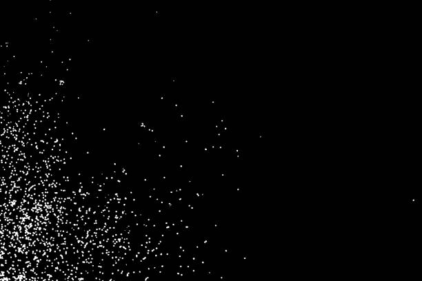 istock White glitter texture isolated on black. White particles color. Holiday Celebration background, sparkles explosion of confetti for cards design. Vector. 1684819663