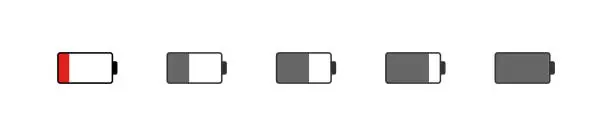 Vector illustration of Battery charging phone set icon. Vector isolated illustratio design