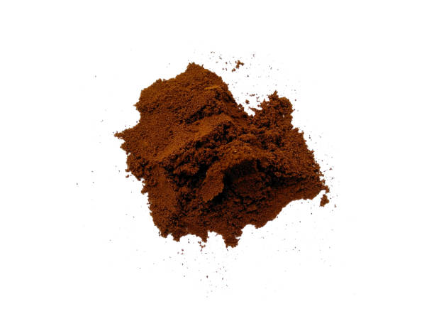 istock Coffee powder isolated on white background. Coffee beans on white background, is a beverage derived from brewed coffee beans 1684848442