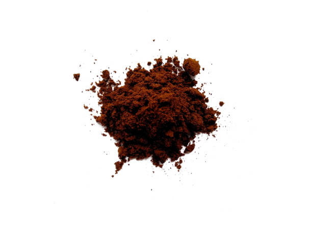 istock Coffee powder isolated on white background. Coffee beans on white background, is a beverage derived from brewed coffee beans 1684851117