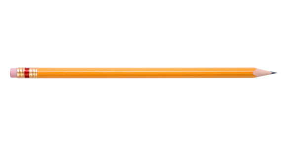 A new pencil, isolated on a white background.