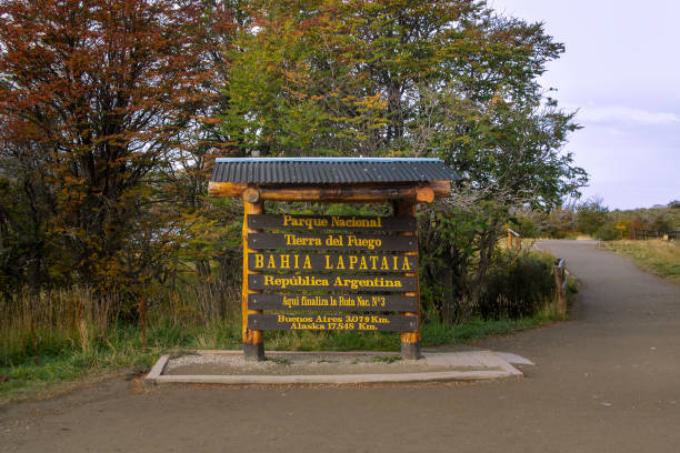 istock Lapataia bay signpost, argentina 1684888349