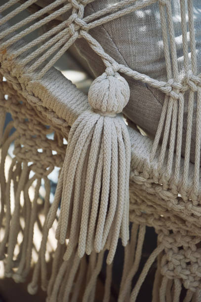 istock weaving from threads, macrame. background for the design. textile furniture 1684937588