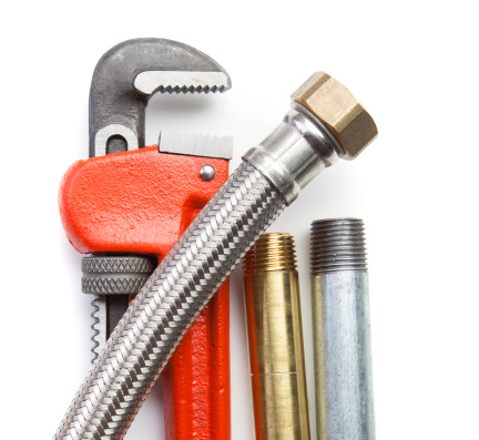 Group of plumber's tools. Ideal for website or promotional mailer.